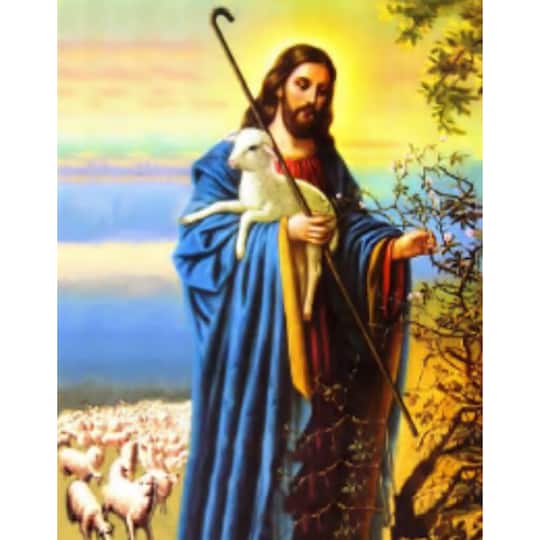 Sparkly Selections Jesus with the Lost Sheep Diamond Painting Kit, Round Diamonds